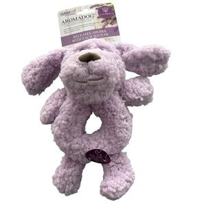 Multipet Aromadog Ring-Body Therapeutic Essential Oil Lavender Plush Dog Toy 9.5